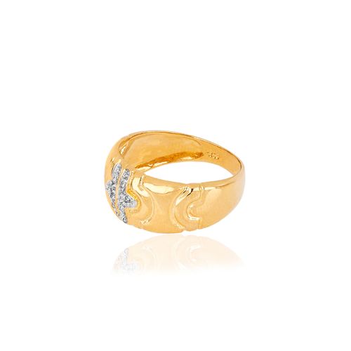 Anel Timeless de Ouro Amarelo 18k com Diamantes