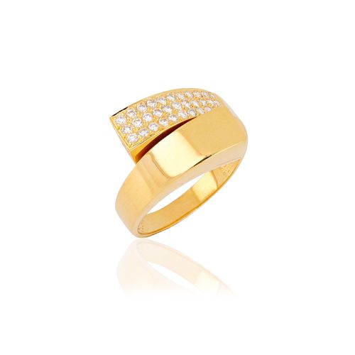 Anel Absoluta de Ouro Amarelo 18k com Diamantes