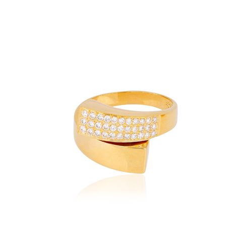 Anel Absoluta de Ouro Amarelo 18k com Diamantes