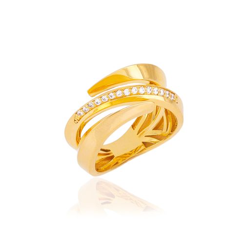 Anel Sunlight G de Ouro Amarelo 18k com Diamantes