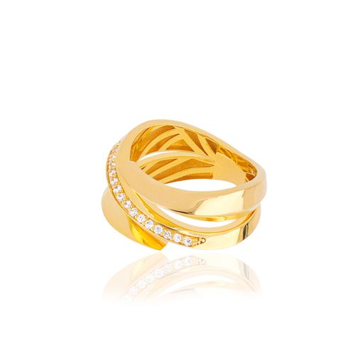 Anel Sunlight G de Ouro Amarelo 18k com Diamantes