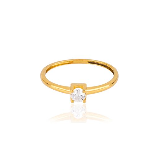 Anel Solitário Tradition de Ouro Amarelo 18k com Diamante de 20 Pontos