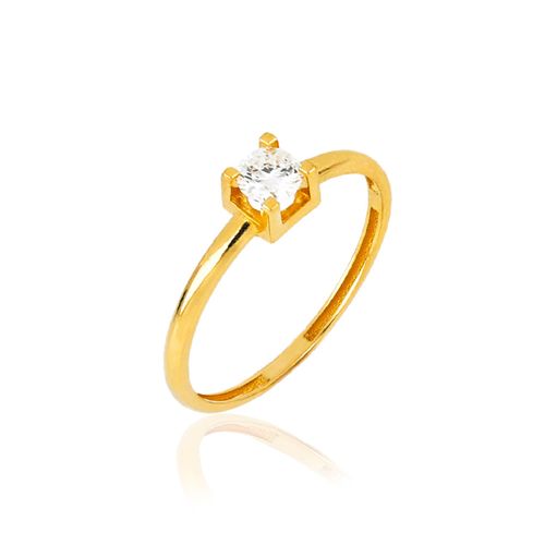 Anel Solittário Splendore de Ouro Amarelo 18k com Diamante 30 pontos