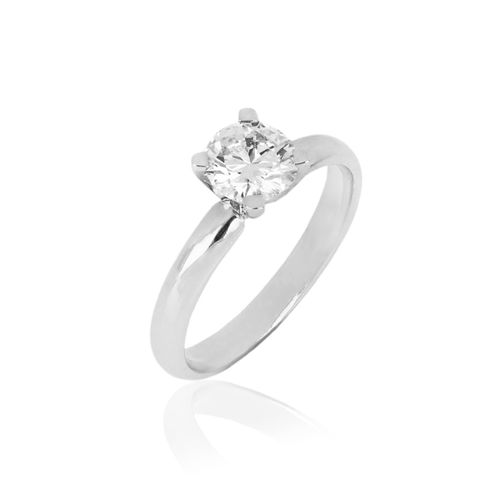 Anel Solittário Star de Ouro Branco 18k com Diamante de 1,04 ct