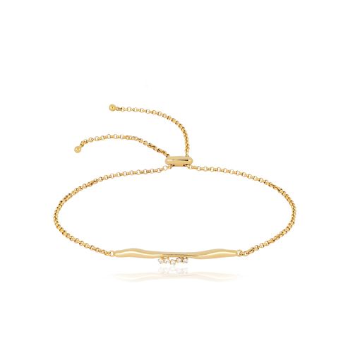 Pulseira Eixo M de Ouro Amarelo 18k com DIamantes