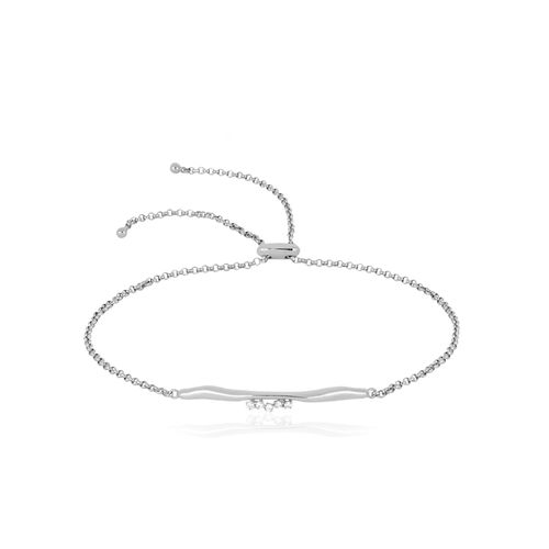 Pulseira Eixo M de Ouro Branco 18k com DIamantes