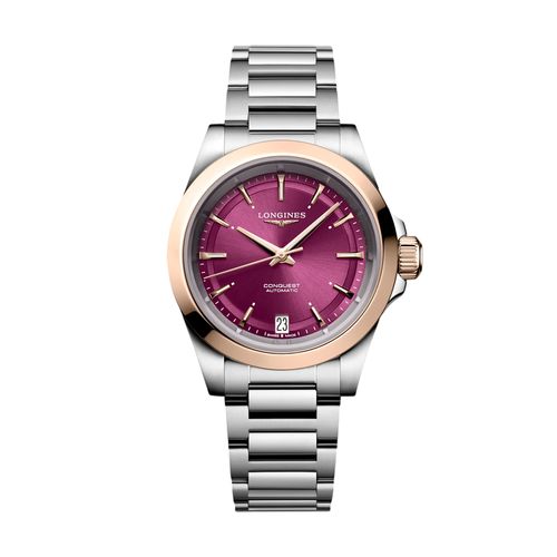 Relógio Longines Conquest Feminino Rosa 34mm