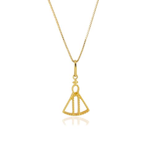 Pingente Nossa Senhora Aparecida de Ouro Amarelo 18k