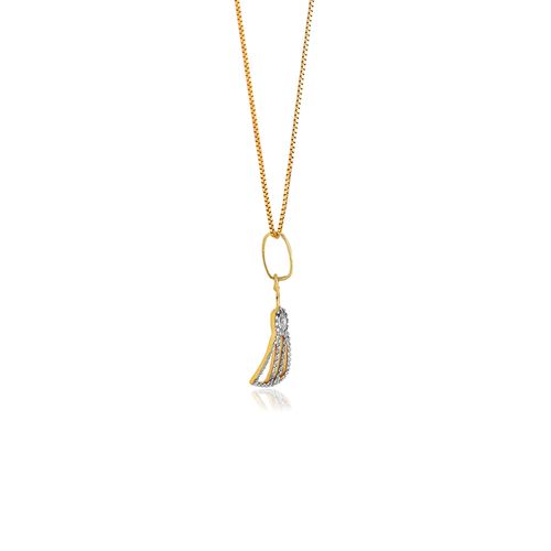 Pingente Nossa Senhora Aparecida de Ouro Amarelo 18k com Diamantes