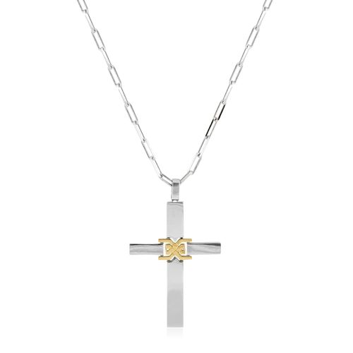 Colar Signs Cruz G de Prata 925 (YOU MEN by Maxior)
