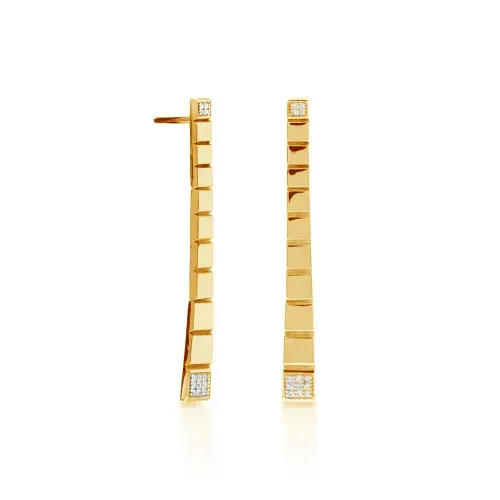 Brincos Annunciata Luce de Ouro Amarelo 18k com Diamantes