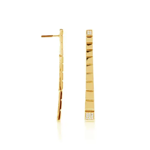 Brincos Annunciata Luce de Ouro Amarelo 18k com Diamantes