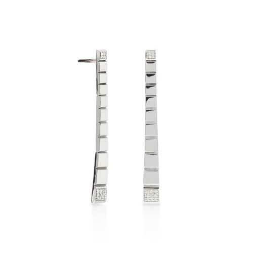 Brincos Annunciata Luce de Ouro Branco 18k com Diamantes