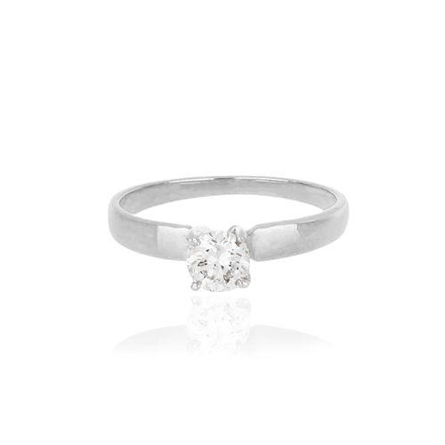 Anel Solittário Tradition de Ouro Branco 18k com Diamante 50 pontos