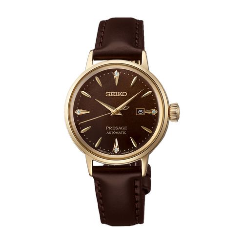 Relogio Seiko Presage Cocktail Time Feminino 30mm Marrom