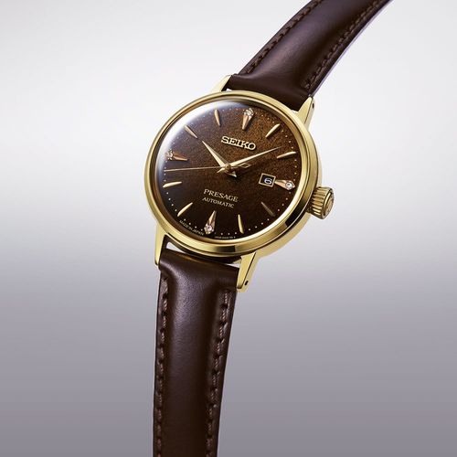 Relogio Seiko Presage Cocktail Time Feminino 30mm Marrom